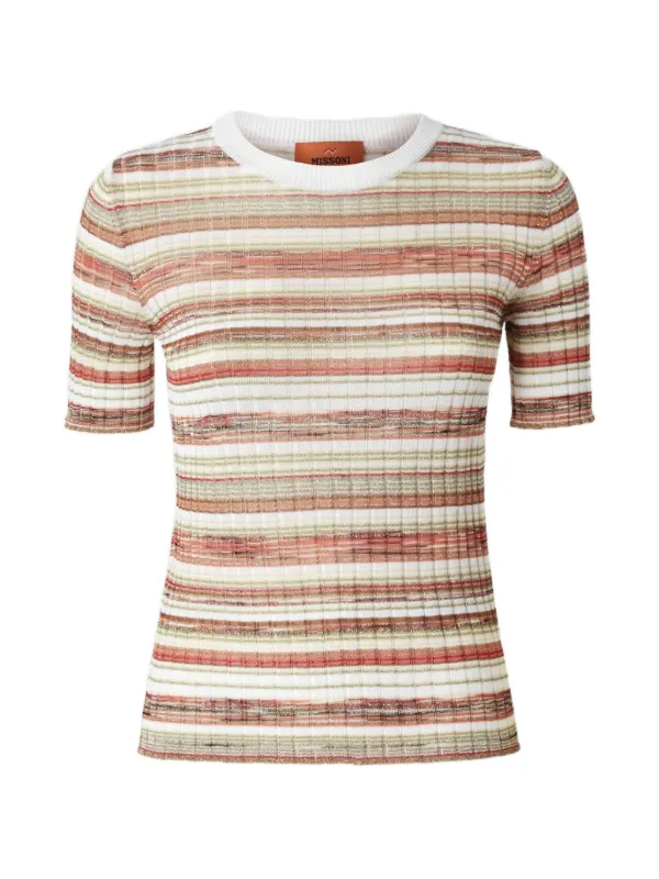 Missoni Striped Ribbed-knit Sweater in Neutrals