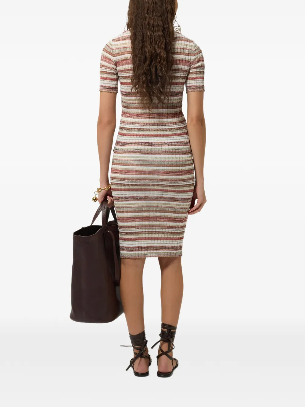 Missoni Ribgebreide gestreepte trui Beige