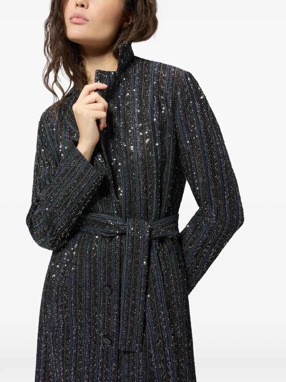 Missoni Mantel verfraaid met pailletten Zwart