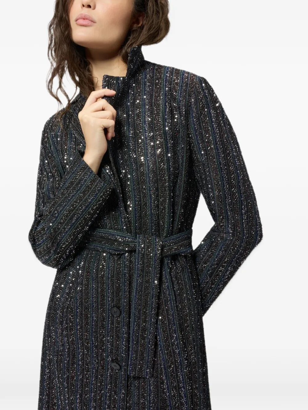 Missoni Mantel verfraaid met pailletten Zwart