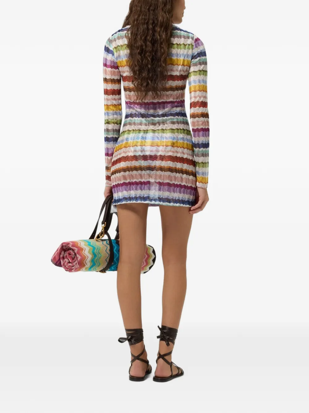 Missoni Strandjurk met zigzag patroon Oranje