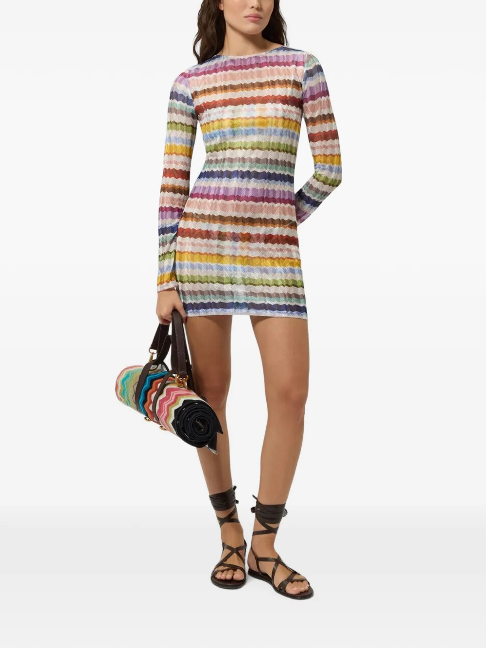 Missoni Strandjurk met zigzag patroon Oranje