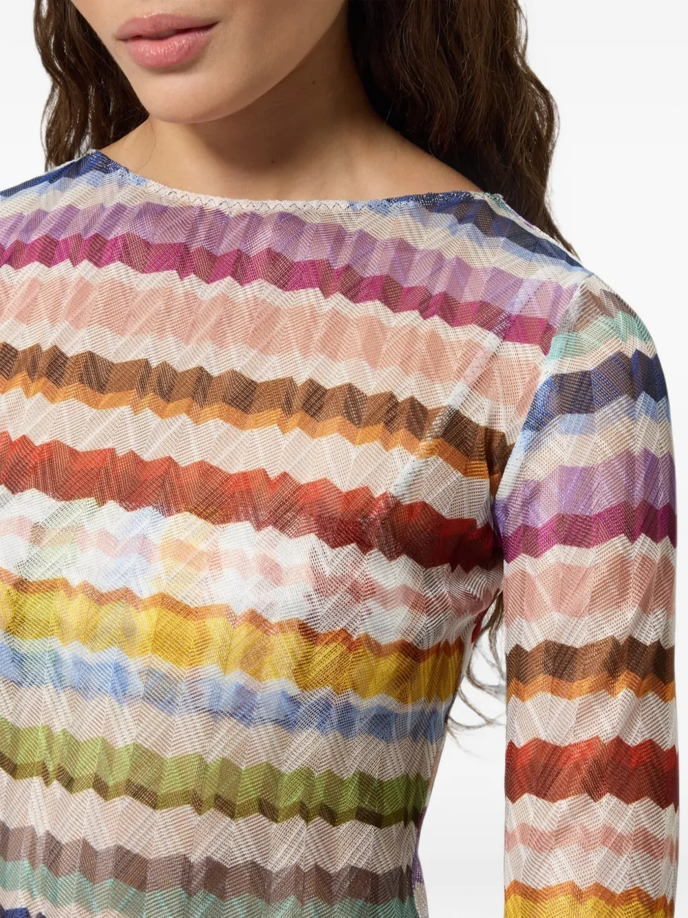 Missoni Strandjurk met zigzag patroon Oranje