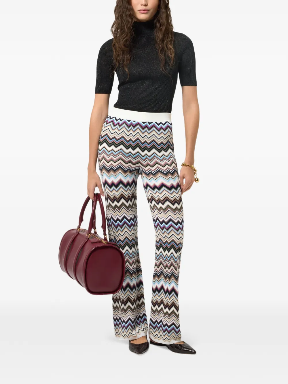 Missoni Broek met zigzagpatroon Wit