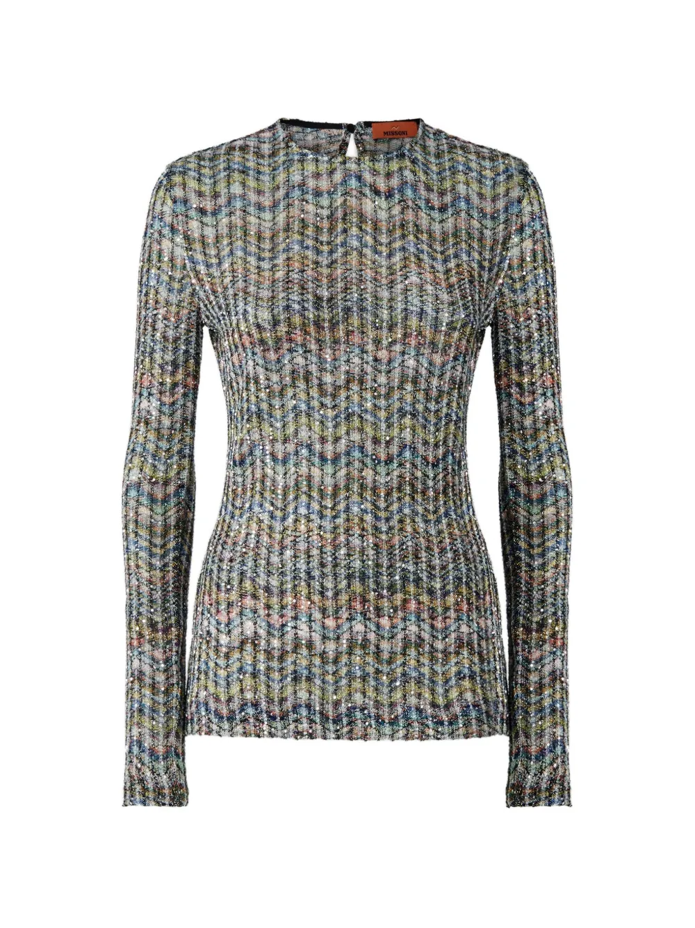 Missoni Zigzag-knit Sweater In Blue