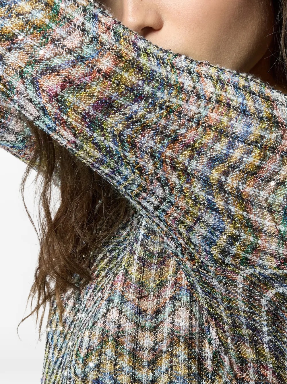 Missoni Trui met zigzagpatroon Blauw