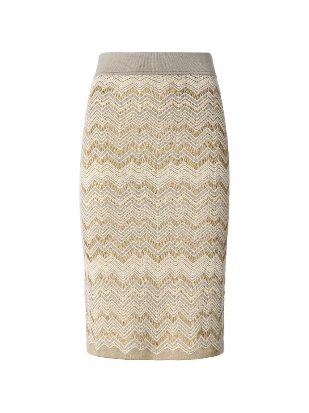 Missoni Chevron wool and viscose mini skirt - Nude
