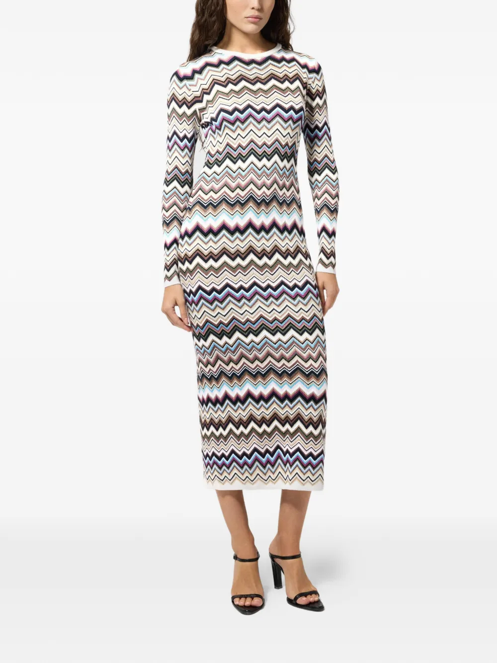 Missoni Jurk met zigzagpatroon - Wit