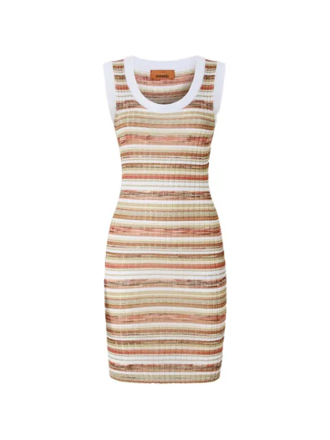 Missoni striped lamé-knit dress
