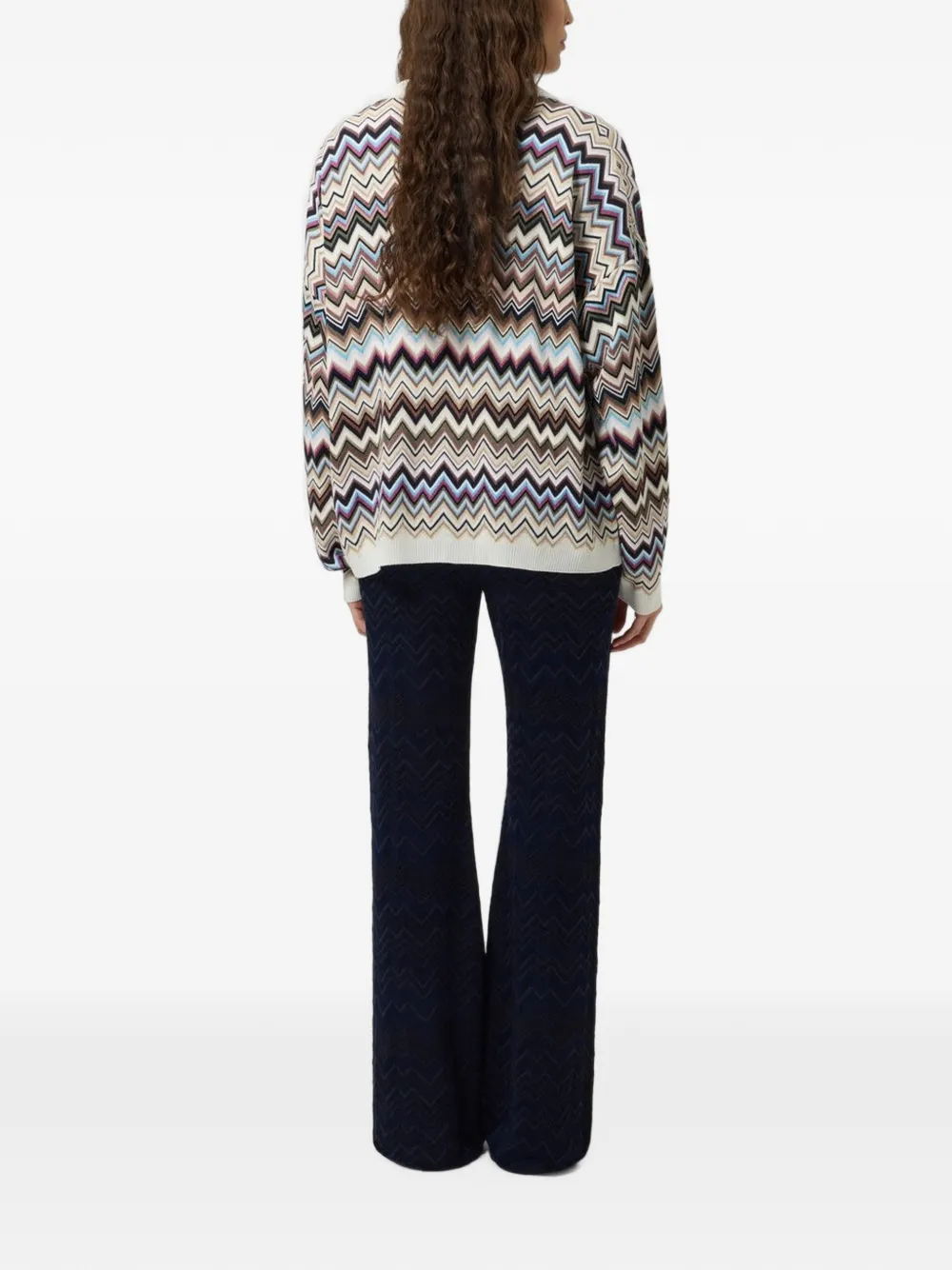 Missoni Broek met zigzagpatroon Blauw