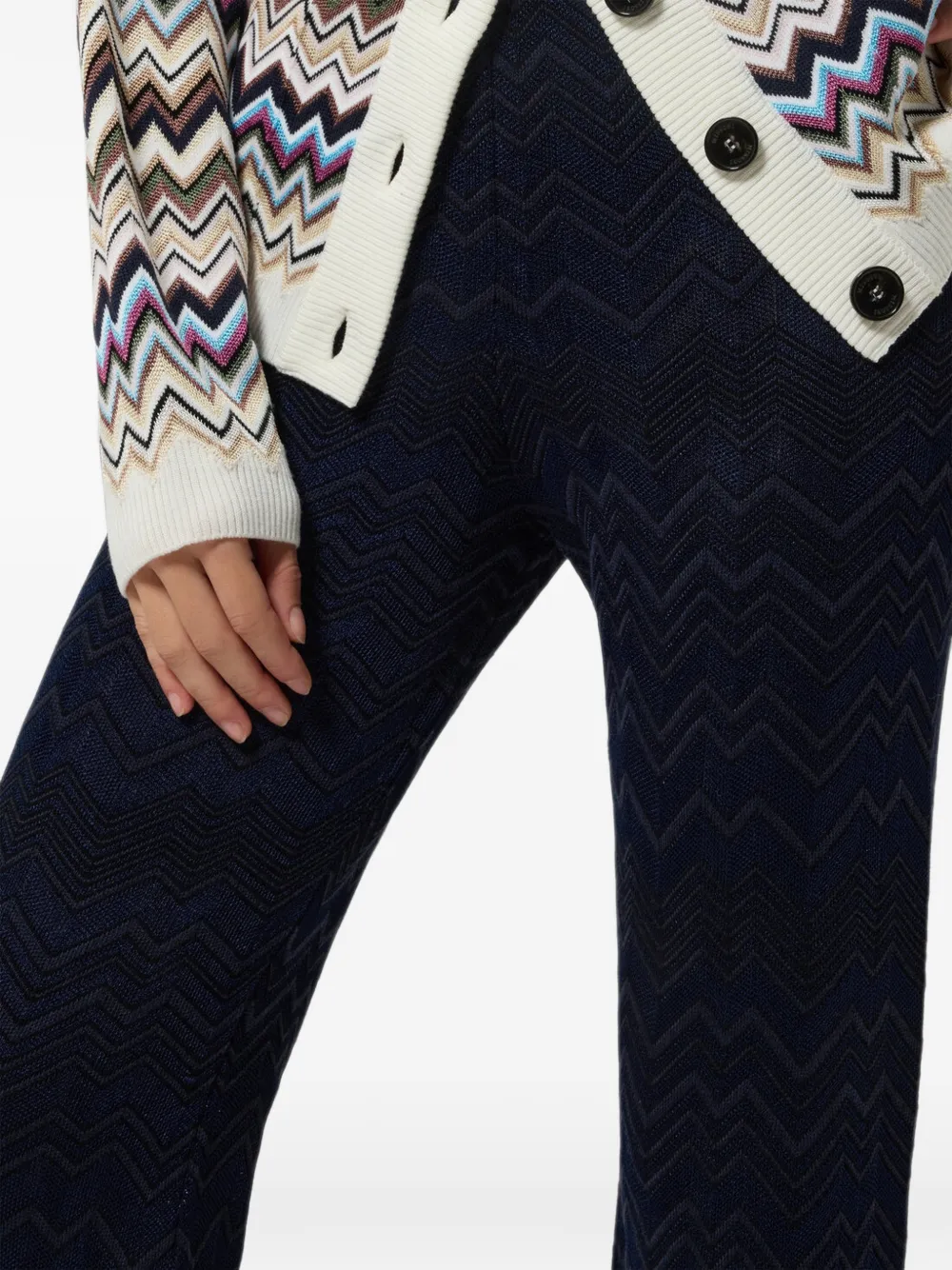 Missoni Broek met zigzagpatroon Blauw