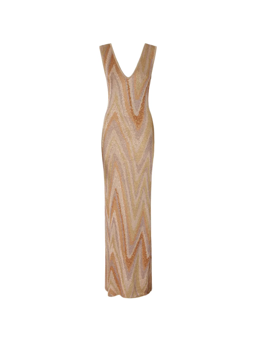 Missoni Kleid aus Zickzackstrick - Nude
