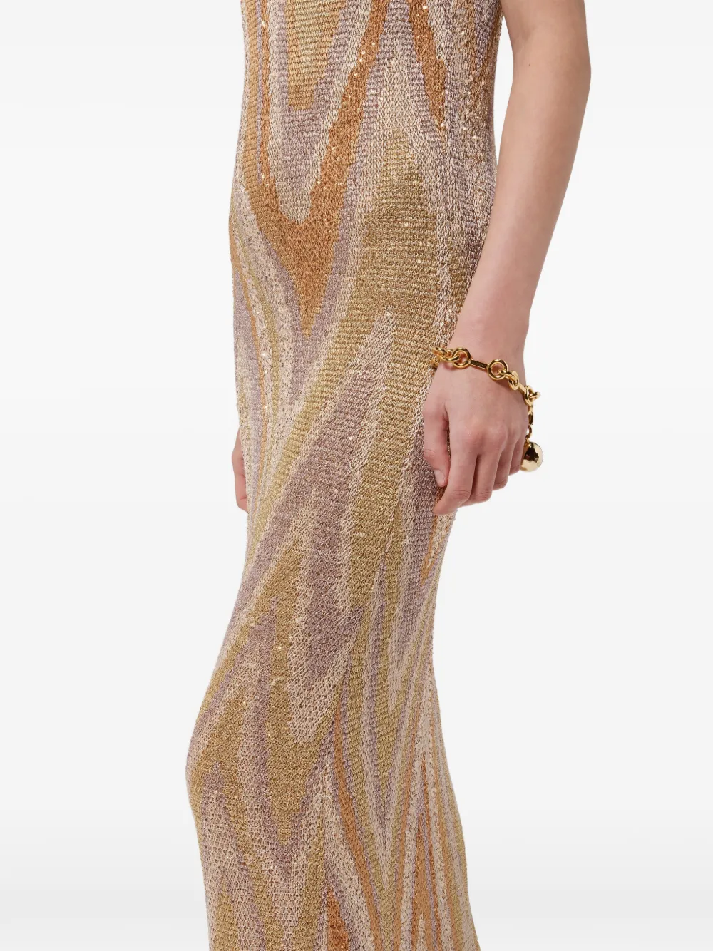 Missoni Jurk met zigzagpatroon Beige