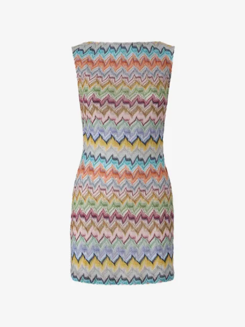 Missoni Zigzag-knit backless beach dress