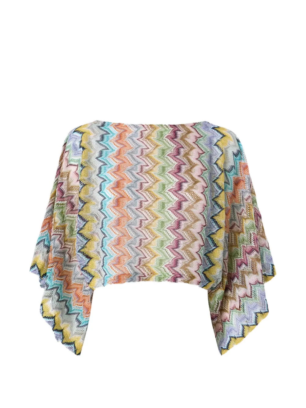 Missoni Zigzag-knit cropped beach top - Blu