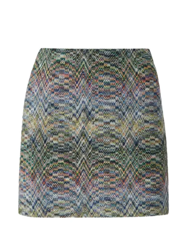 Missoni Zigzag-knit Skirt in Blue