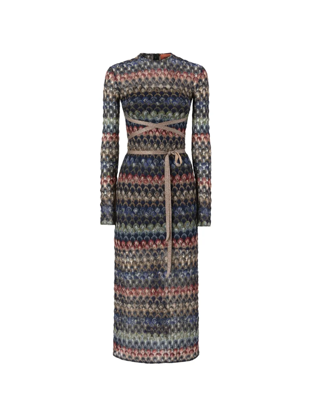 Missoni zigzag-knit backless dress - Blu