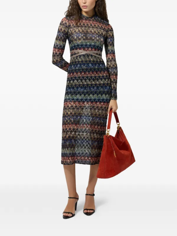 missoni backless dress Missoni Wave open-back lam maxi dress Missoni