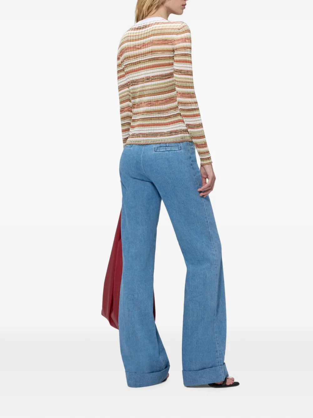 Missoni Geribbeld gestreept vest van viscoseblend Beige