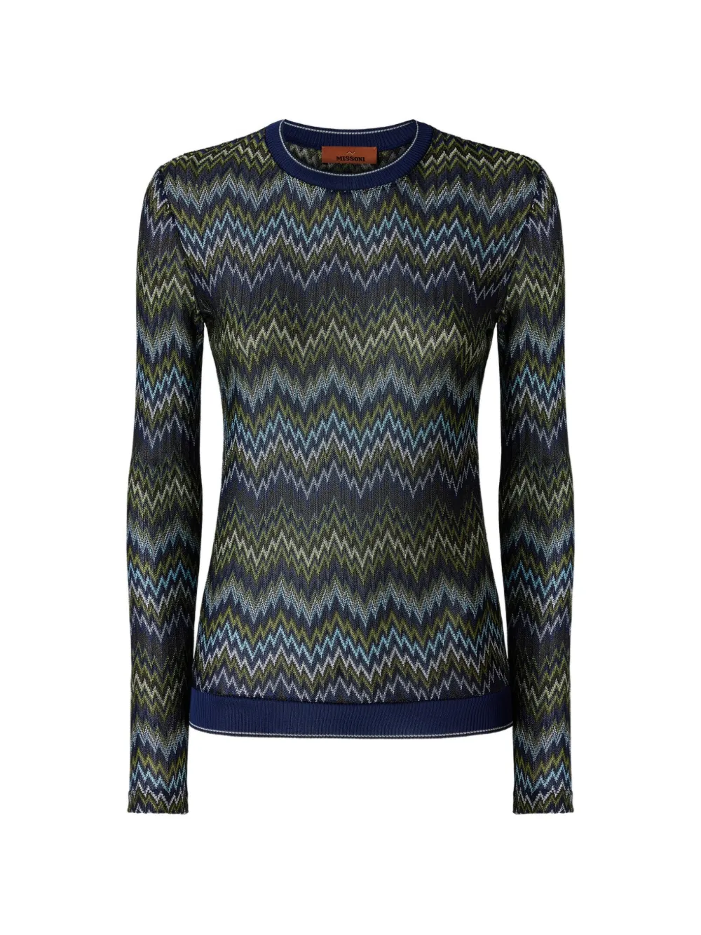 Missoni long-sleeve viscose sweater with snake motif - Blu