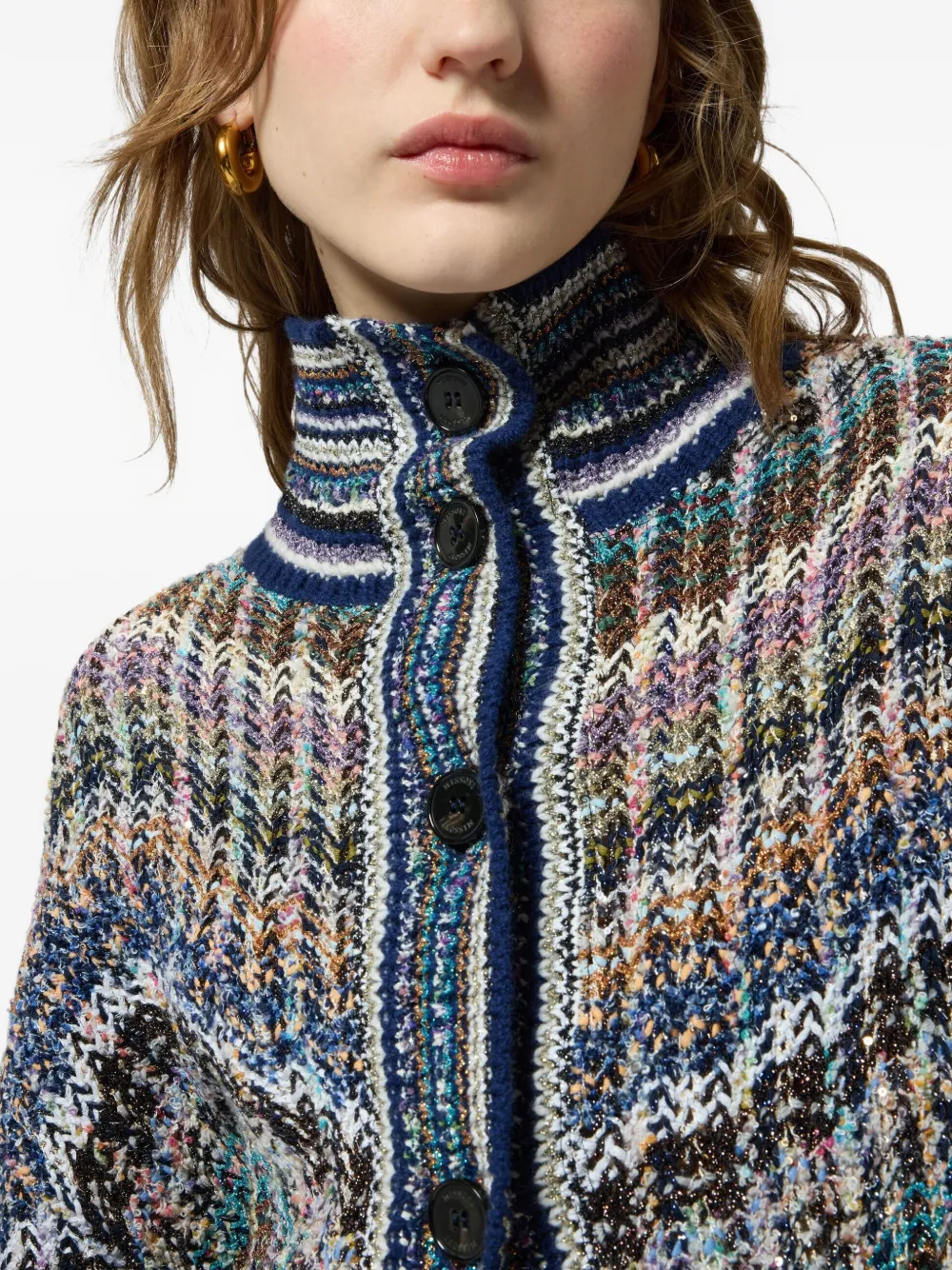 Missoni Gebreid vest met zigzag-patroon Blauw