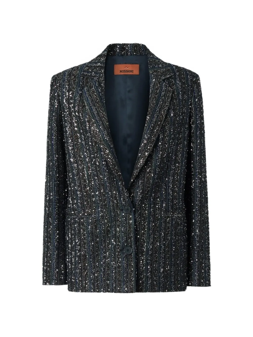 Missoni Gestreept jack met pailletten Blauw