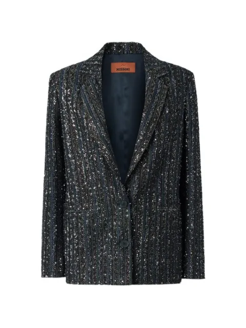 Missoni striped lamé knit blazer