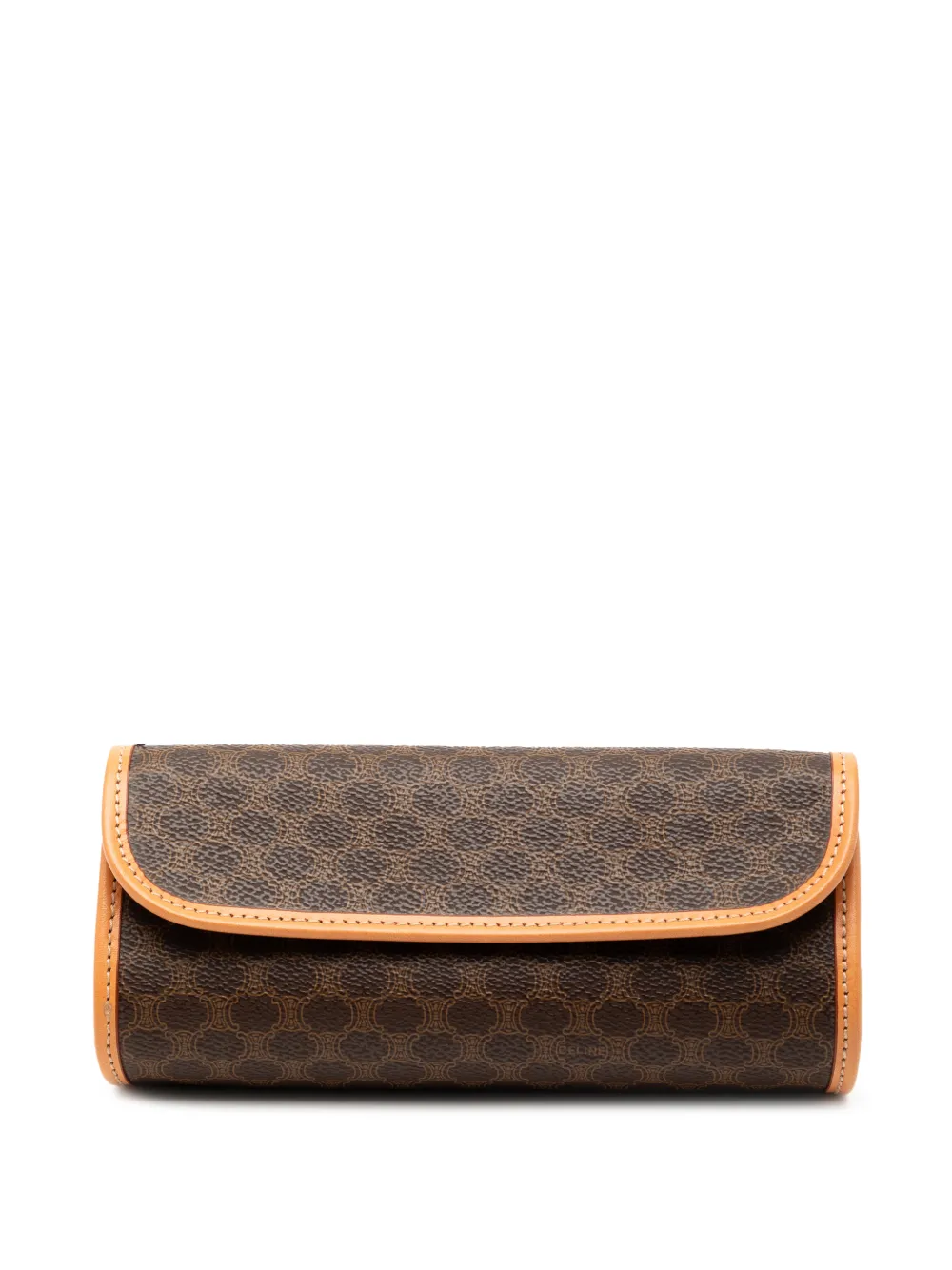 Celine Pre-Owned 1999 Macadam Coated Canvas clutch bag - Marrone