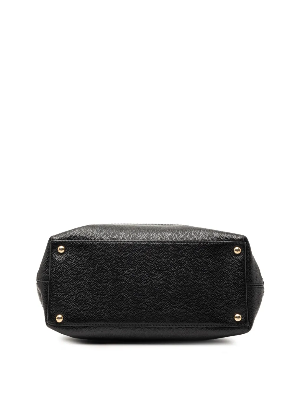 Chanel Pre-owned 2002-2003 CC Caviar Drawstring Tote Bag in Black, view 4