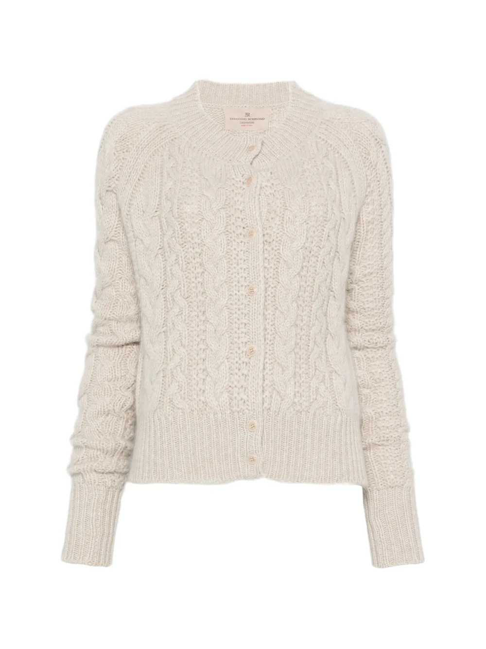 Ermanno Scervino cable-knit button-up cardigan - Grey