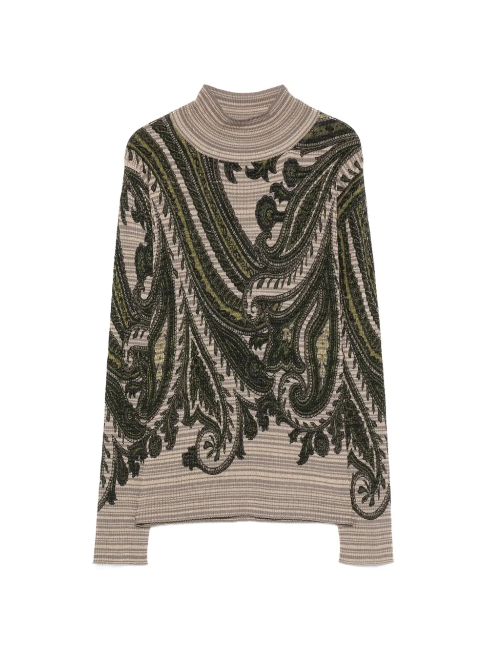 ETRO paisley-print high-neck sweater Beige