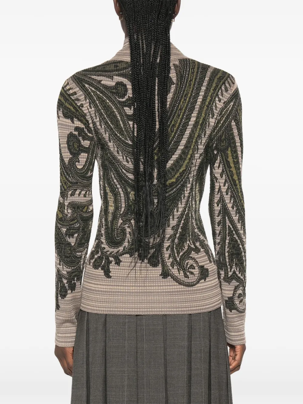 ETRO paisley-print high-neck sweater Beige