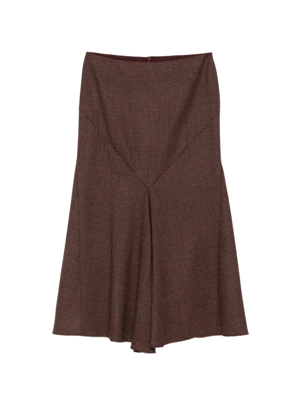 ETRO check-pattern flared midi skirt Bruin