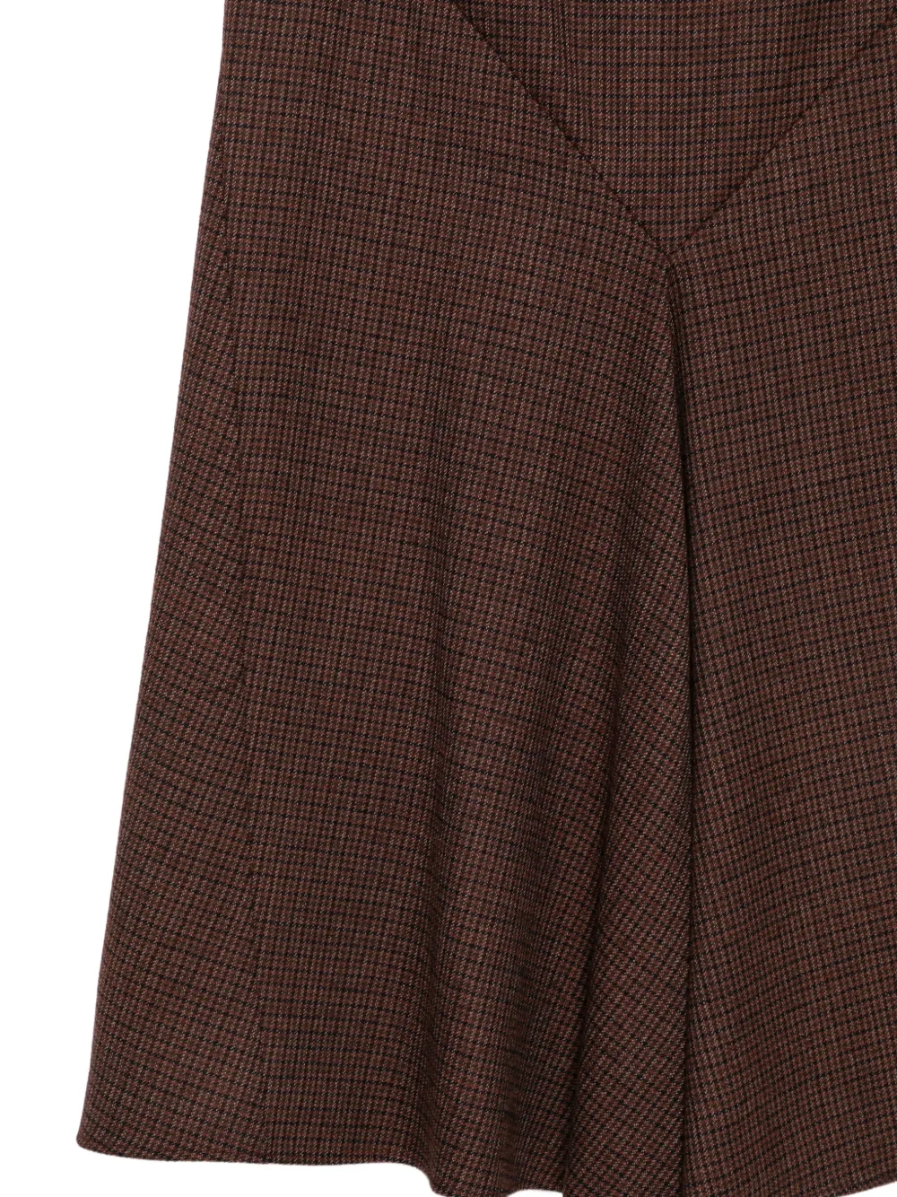 ETRO check-pattern flared midi skirt Bruin