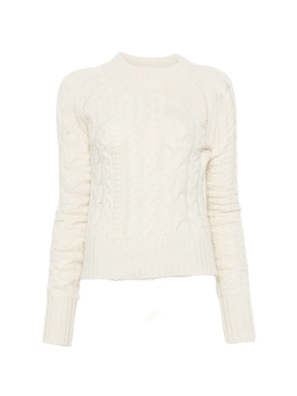 Ermanno Scervino Kabelgebreide trui Wit