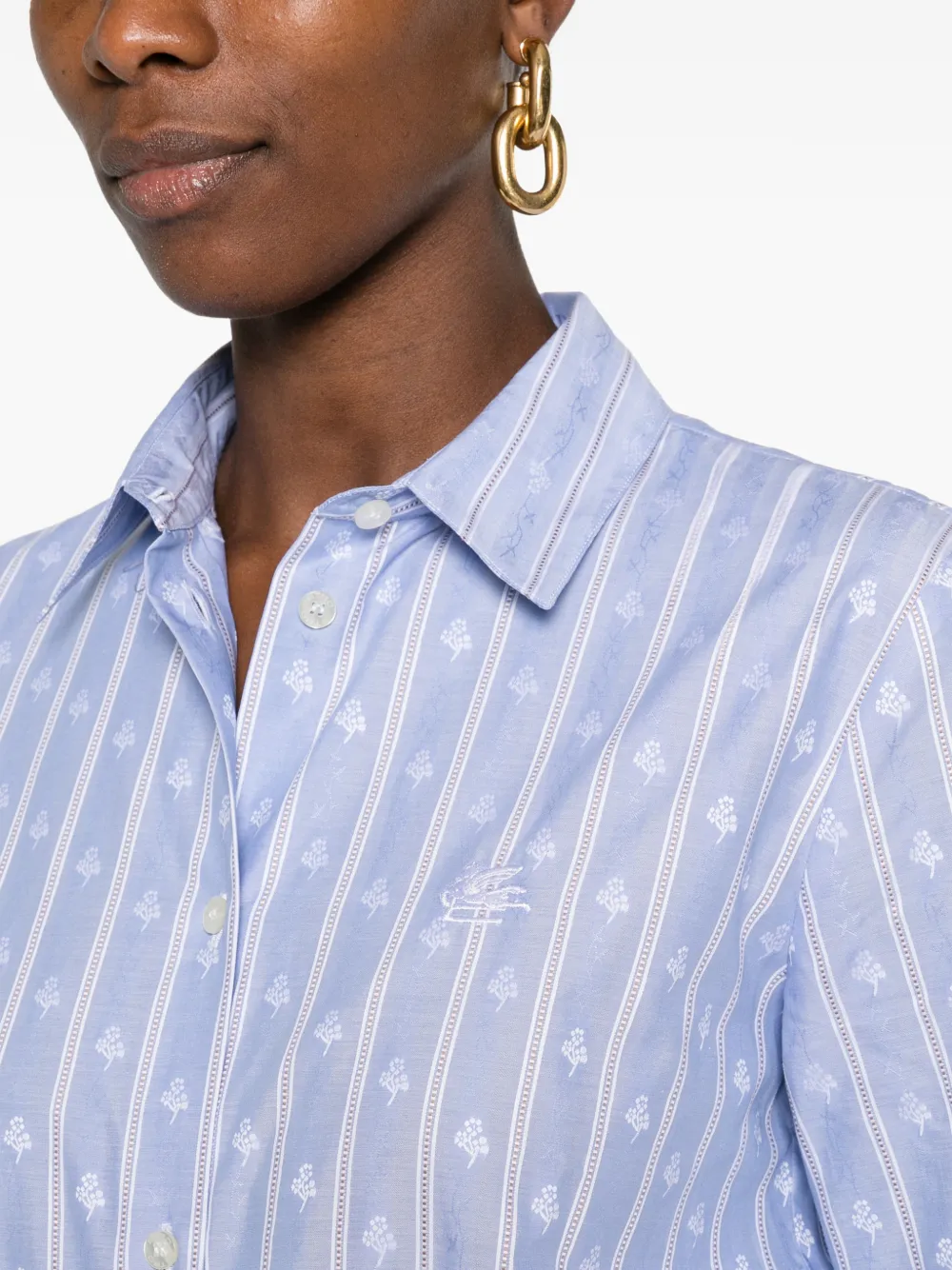 ETRO Blouse met bloemenprint Blauw