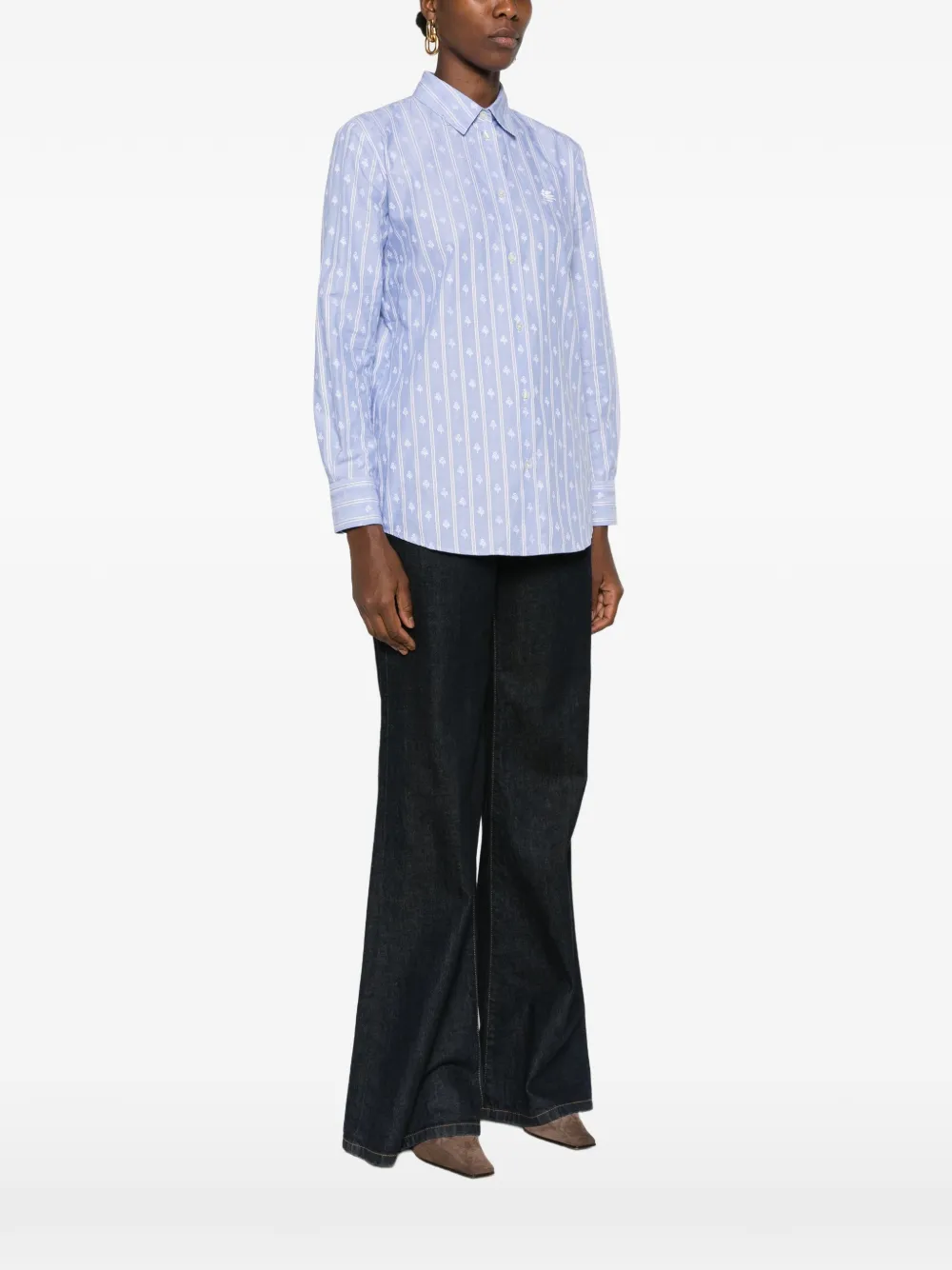 ETRO Blouse met bloemenprint Blauw