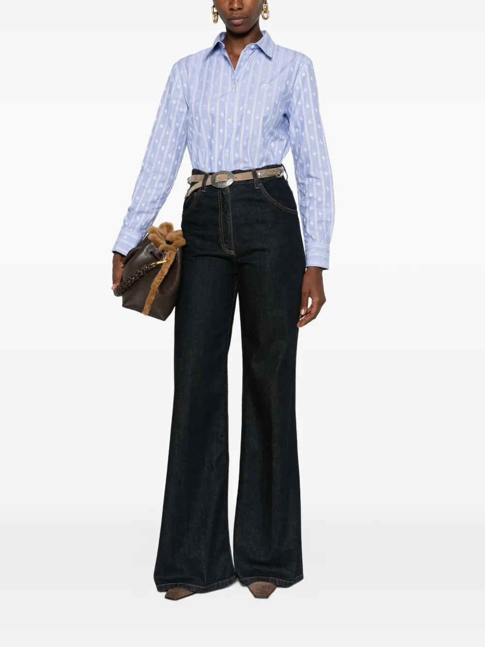 ETRO Blouse met bloemenprint Blauw