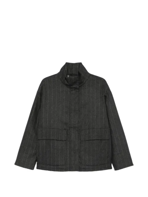 Herno pinstripe-pattern high-neck jacket