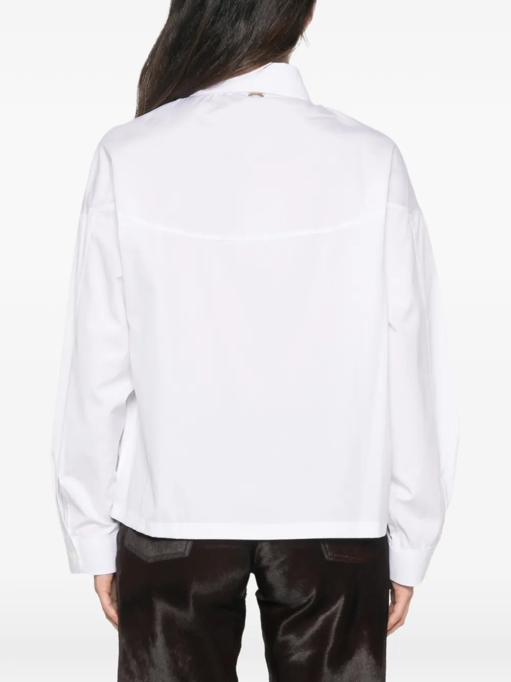 Herno pussy-bow long-sleeve shirt Wit