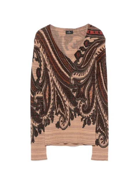 ETRO paisley-print V-neck sweater