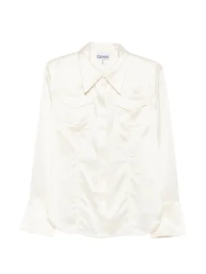 OUR LEGACY lace-trim Shirt | White | FARFETCH