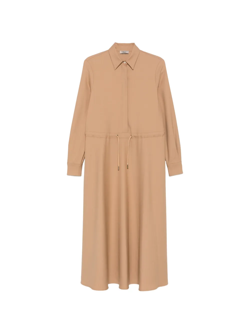 Herno drawstring-waist long-sleeve dress - Neutrals
