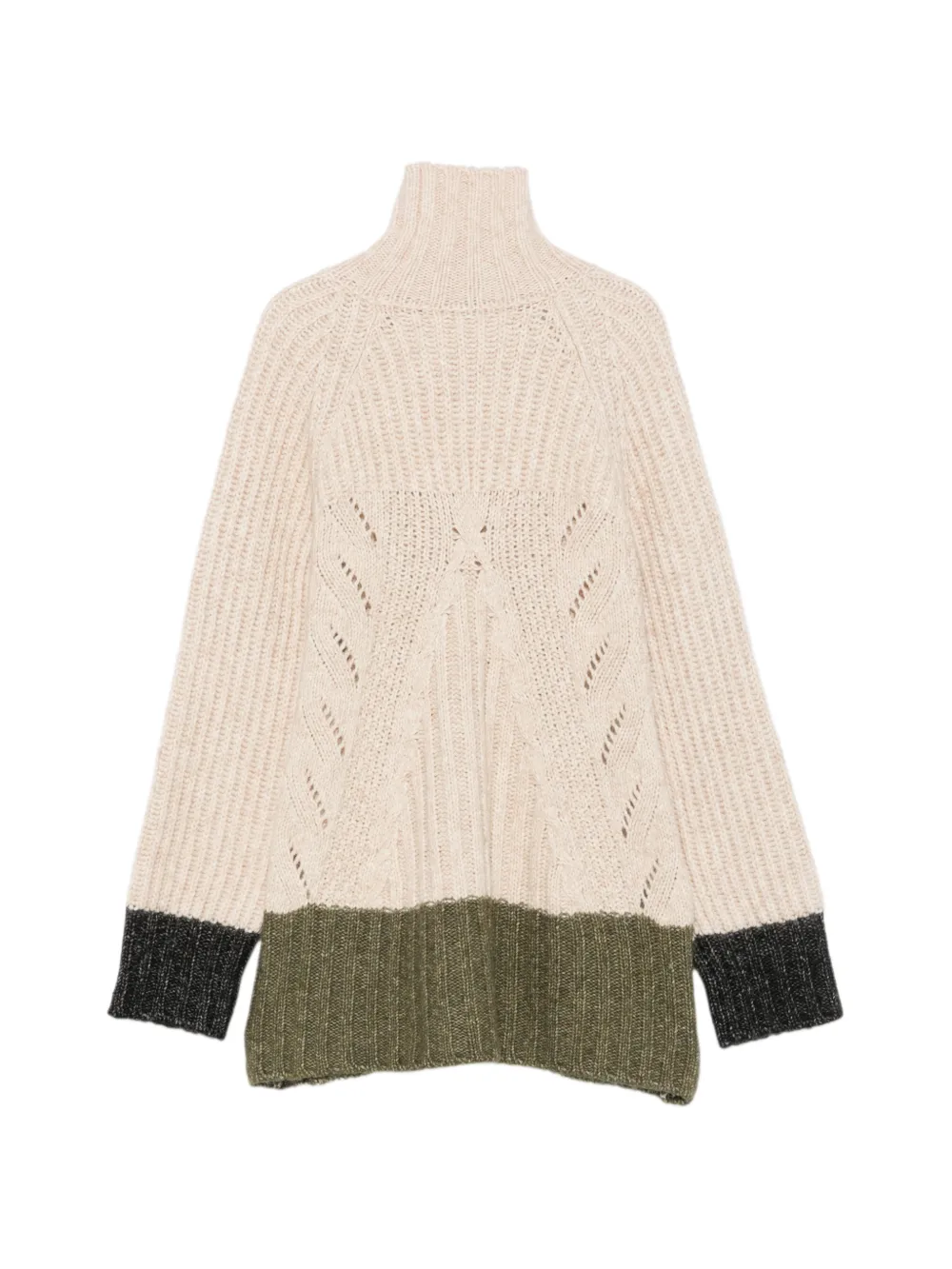 La DoubleJ Kabelgebreide coltrui Beige