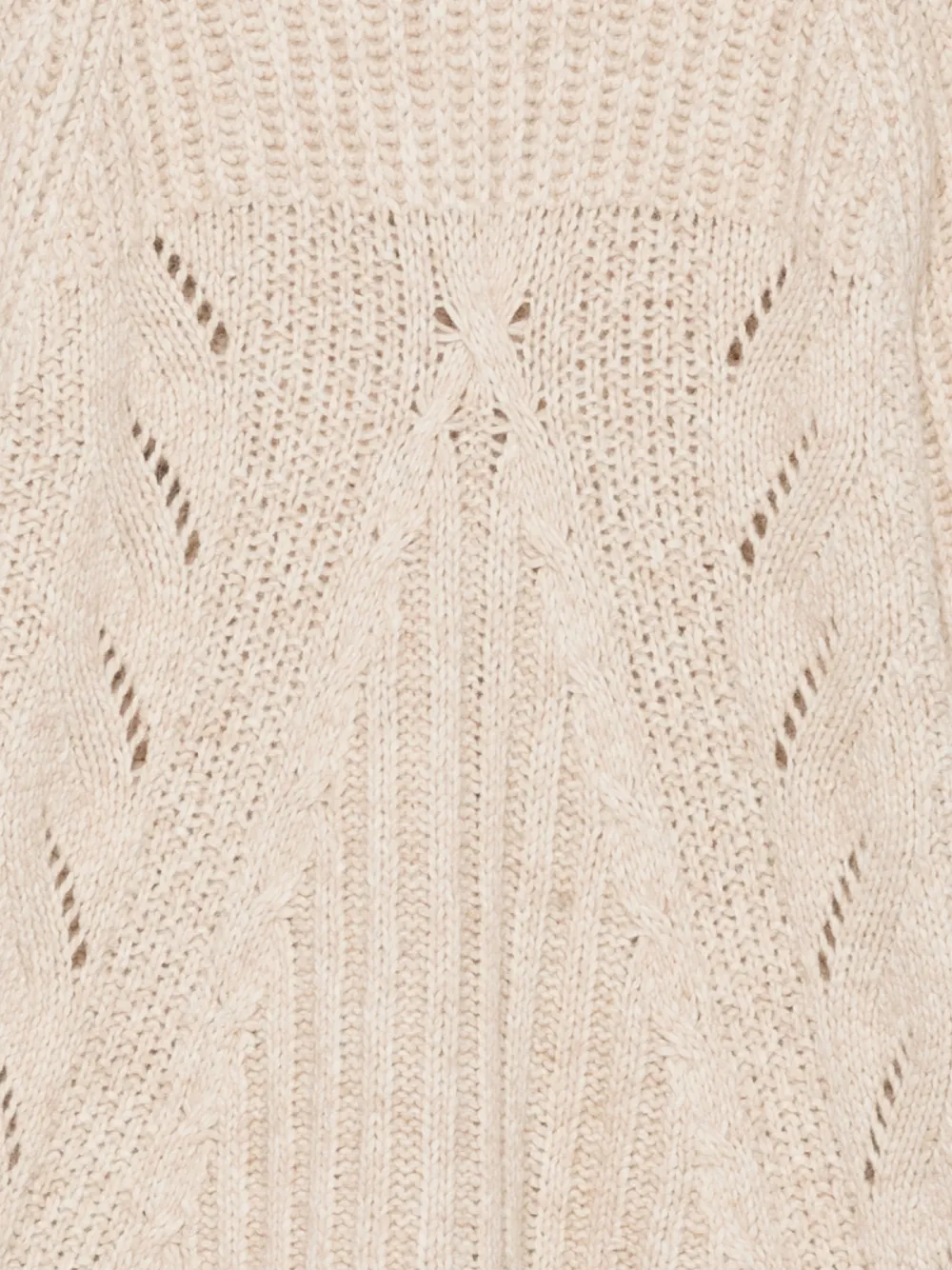 La DoubleJ Kabelgebreide coltrui Beige