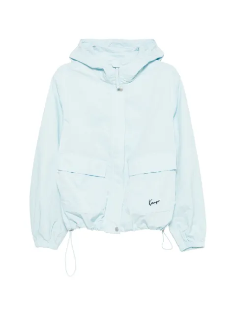 Kenzo hooded logo-embroidered jacket
