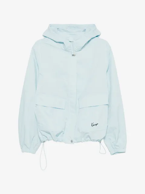 Kenzo hooded logo-embroidered jacket