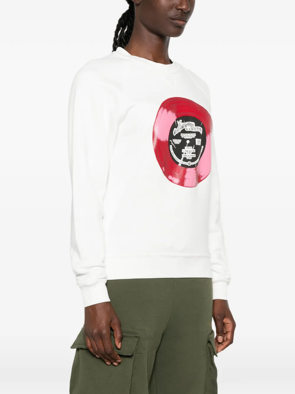 Kenzo Sounds sweater met raglan mouwen en grafische print Wit