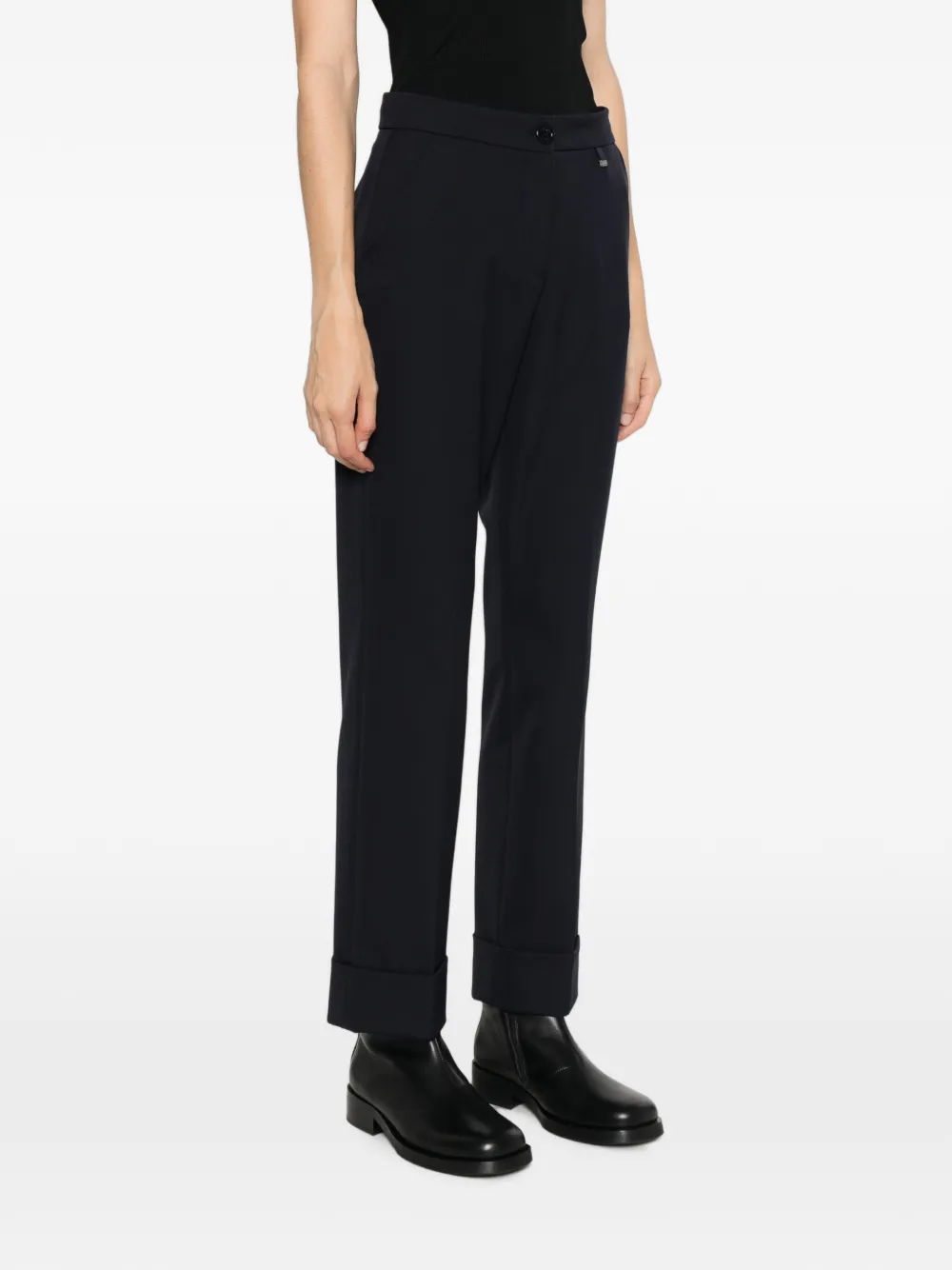 Herno Broek met omgeslagen pijpen Blauw