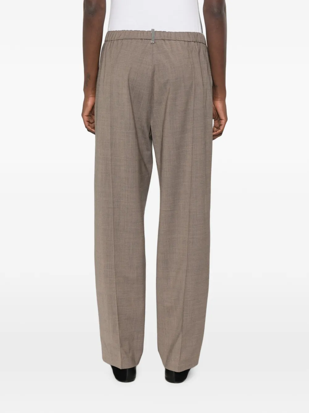 Fabiana Filippi Plooibroek met elastische taille Beige